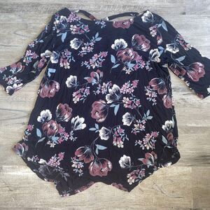 Terra & Sky 1X Floral Blouse